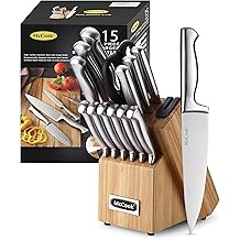 McCook&reg; Knife Sets,German Stainless Steel Knife Block Sets with Built-in Sharpener