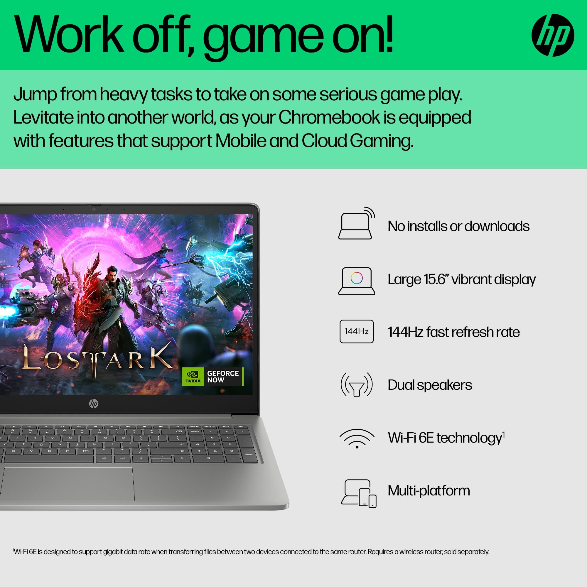 HP Chromebook 15.6" | Intel N100 Processor | 4 GB RAM | 128 GB Flash Storage | Intel UHD Graphics | HD Display | Up to 11.5 Hours Battery | Chrome OS | Dual Speakers | Mineral Silver | 15a-nb0005sa — view 14