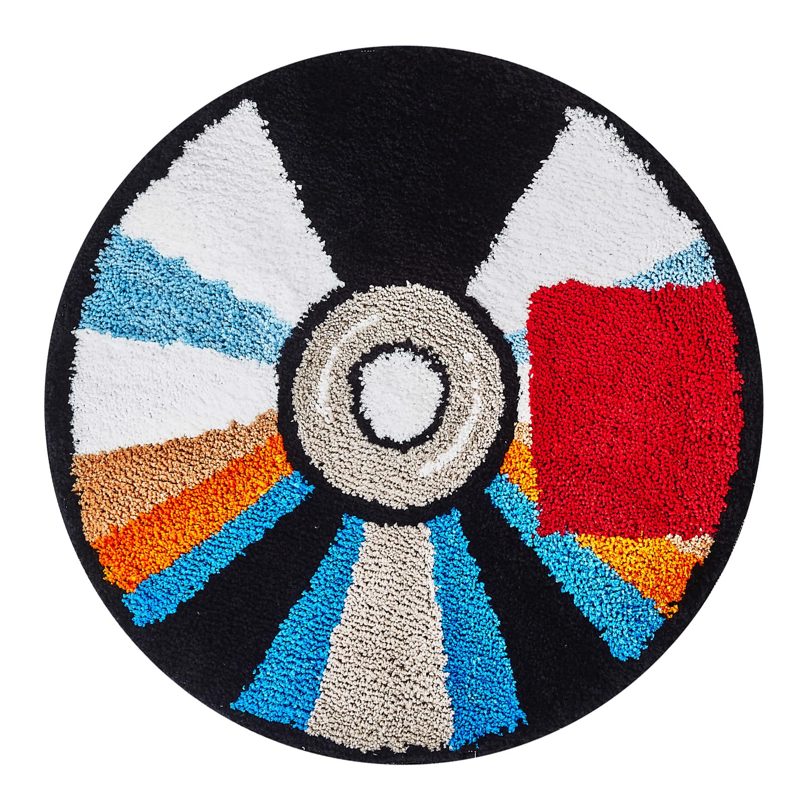 CD Rug - 40 inch Tufted Hypebeast Non-Slip Bath Mat Cool Record Rugs and Aesthetic Carpet for Bedroom & Living Room Decor - CD Carpet Y2K Doormat for