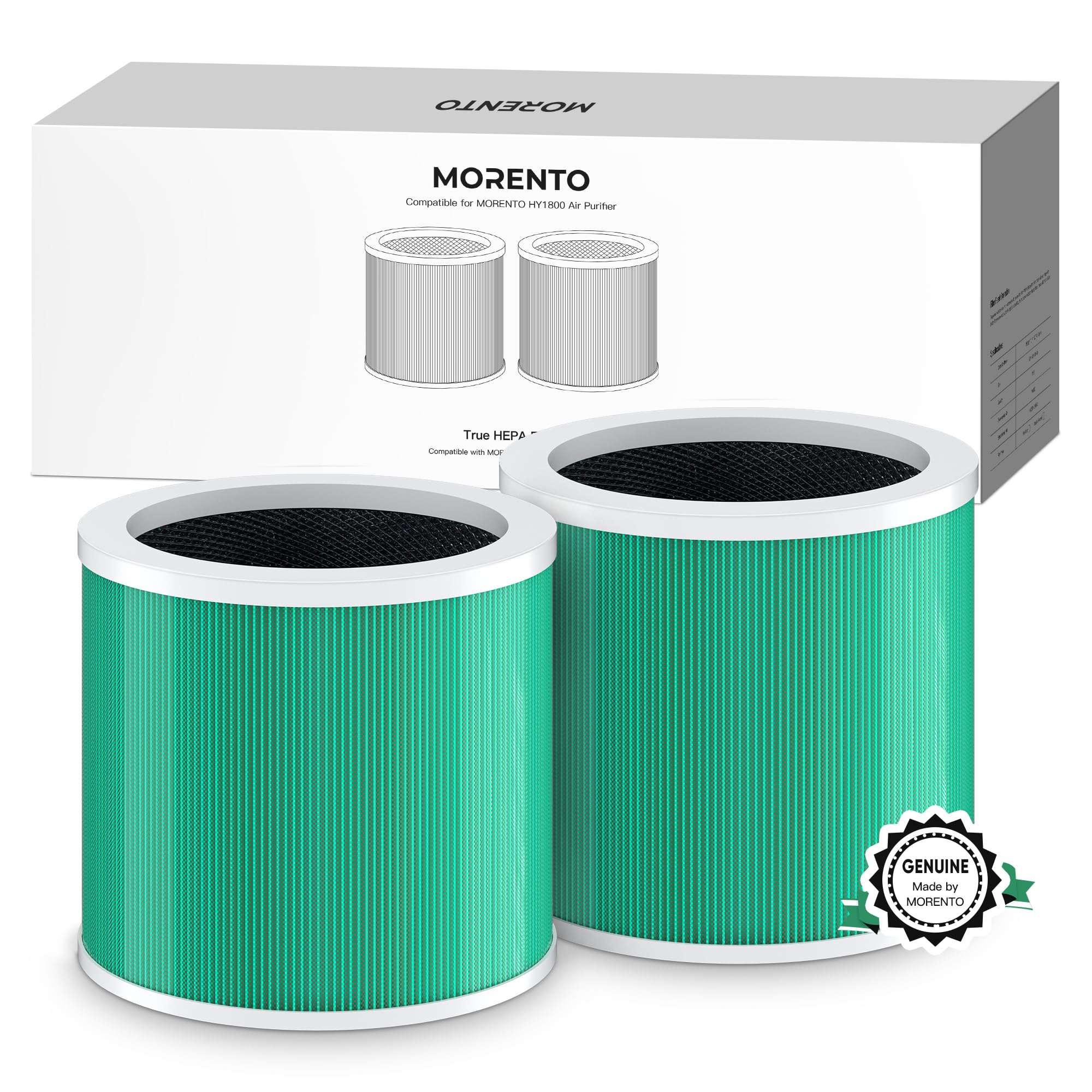空気清浄機 　MORENTO ／ KaloR 交換用 高性能フィルター Amazon.co.jp : 純正MORENTO HY1800 空気清浄機交換用フィルター 2個