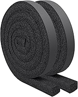 Yotache 1x1" AC Window Seal Foam Kit - 13Ft Non-Adhesive Insulation Strip, Noise Reducing, Weatherproof, Air Leak Proof (2 Rolls Black)