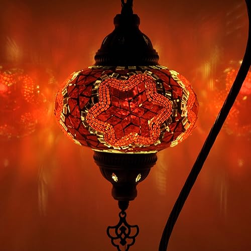 10 Variation Mosland Home Turkish Lamp Mosaic Table Lamps  Turkish Moroccan Lamp with Bronze Base  Handmade Swan Neck Tiffany Night Lamp  Mosaic