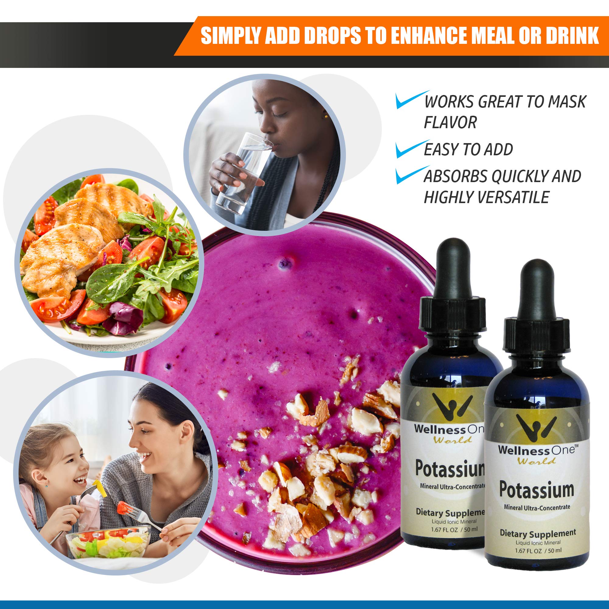 Liquid Potassium Supplement Best Ionic Mineral Supplement (50 Days at