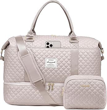 LOVEVOOK Travel Duffle Bag,Weekender Bags for Women with Shoe Compartment,Carry on Overnight Bag with Toiletry Bag,Gym Duffel Bag with Wet Pocket,Hospital Bags for Labor and Delivery