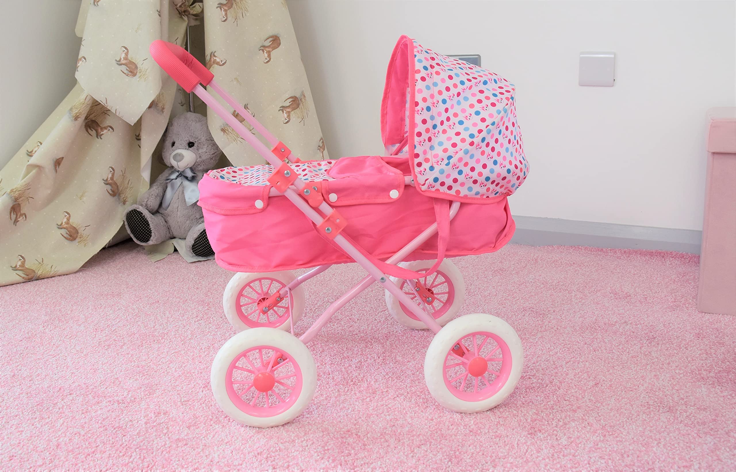 KOOKAMUNGA KIDS Baby Doll Stroller with Detachable Realistic