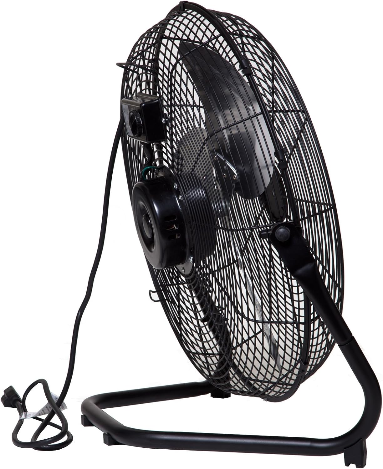 HOMEBASIX LF-20 High Velocity Floor Fan, 20-Inch, Black