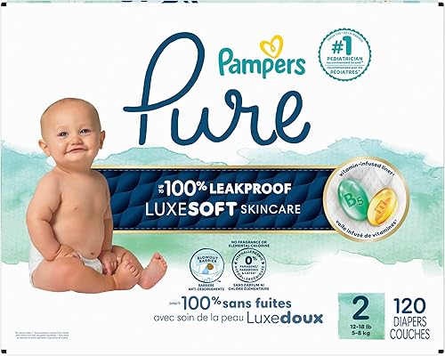 Vista 64 de Pampers Pure Protection - Pañales prémium desechables e hipoalergénicos para bebé, talla 3, 66