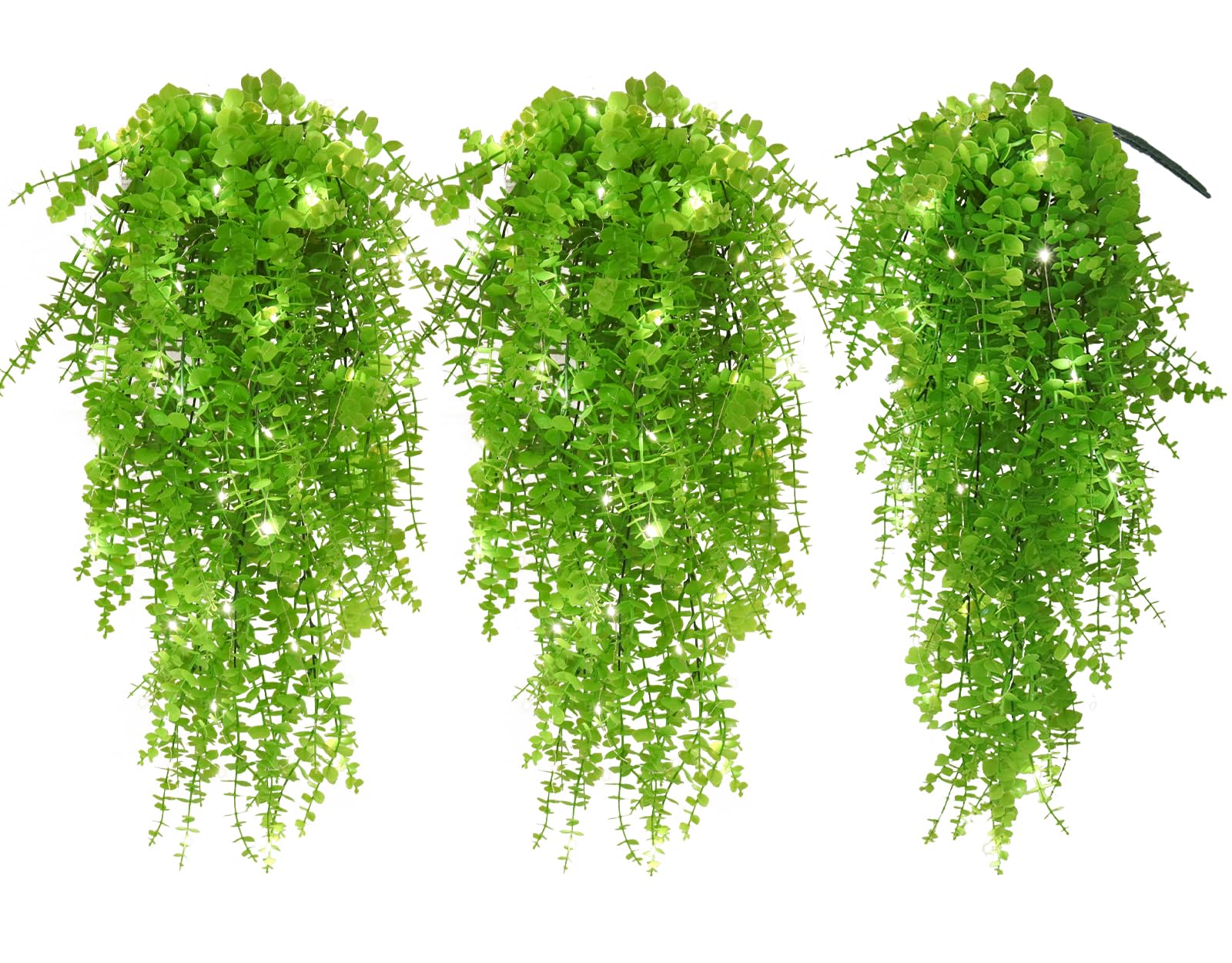 RECUTMS Artificial Hanging Plants Wall Decor Faux Draping Plant with Lights
