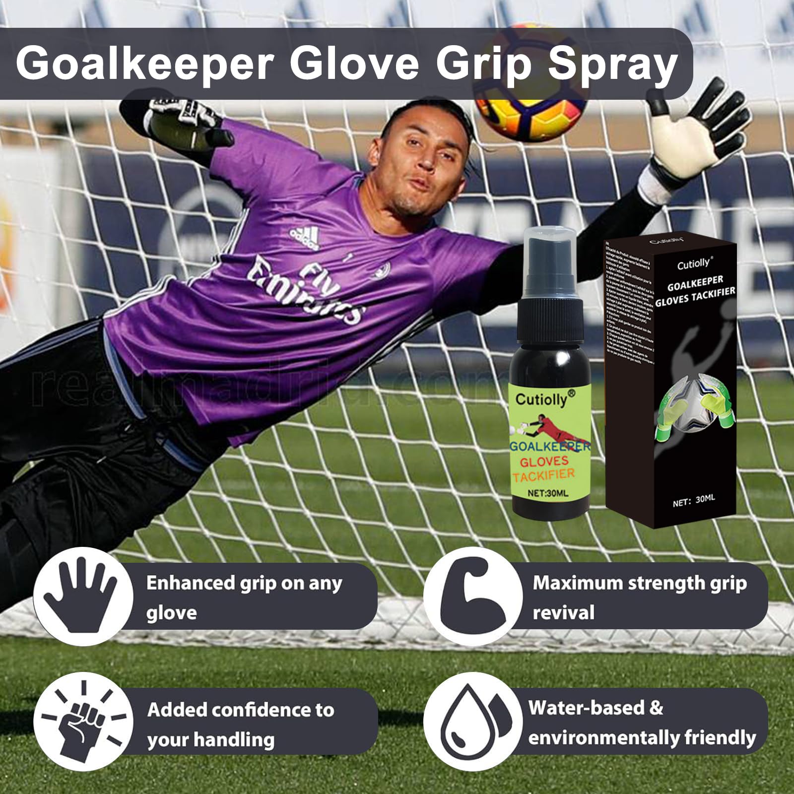 Spray de préhension pour gants de gardien de but, colle pour gants de gardien de but, colle à gants pour gants de gardien de but, adhérence supplémentaire pour gants de football, équipement