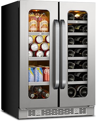 Miniatura 12 de Whynter Refrigerador de bebidas de 24 pulgadas con puerta de cristal, enfriador de bebidas para 140 latas, refrigerador de bebidas bajo encimera, 3