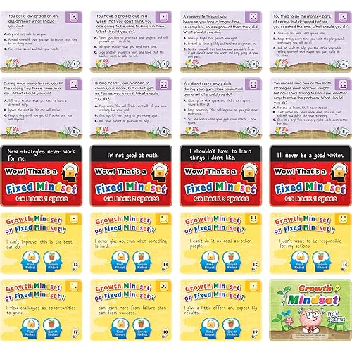 Miniatura 7 de Really Good Stuff Juego de rastro de mentalidad de crecimiento | Actividades y ejercicios conscientes para aumentar la fuerza emocional, promover la