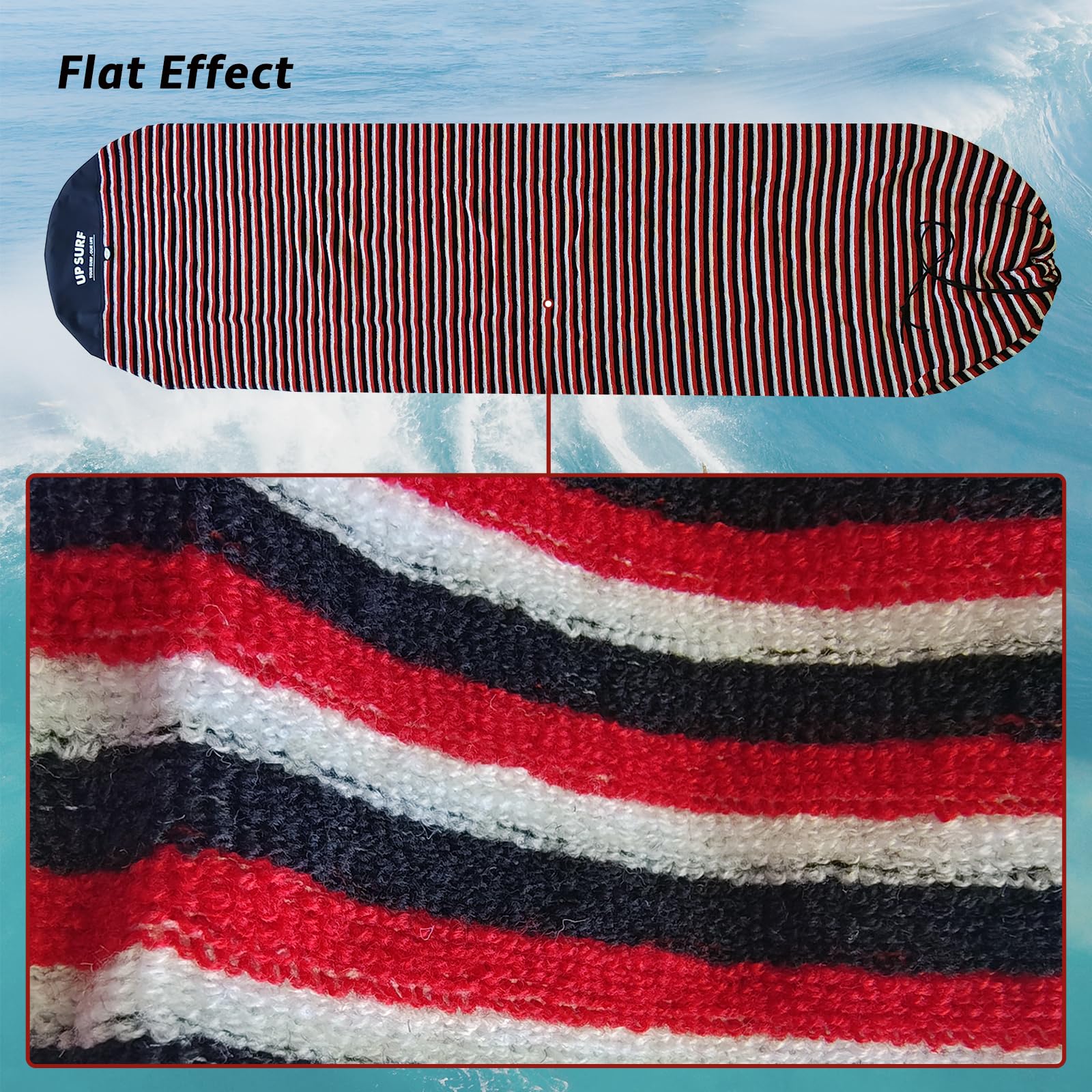 UPSURF Housse de chaussettes de surf longue pour planche de surf 2'/2'6"/2,4 m/2,9 m/3,5 m