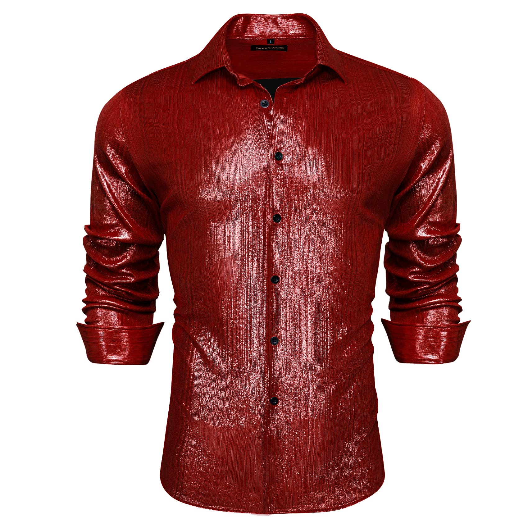 YOHOWAMen's Silk Shirt Paisley Button Down Dress Shirts Regular Fit Long Sleeve Shirt Formal Casual
