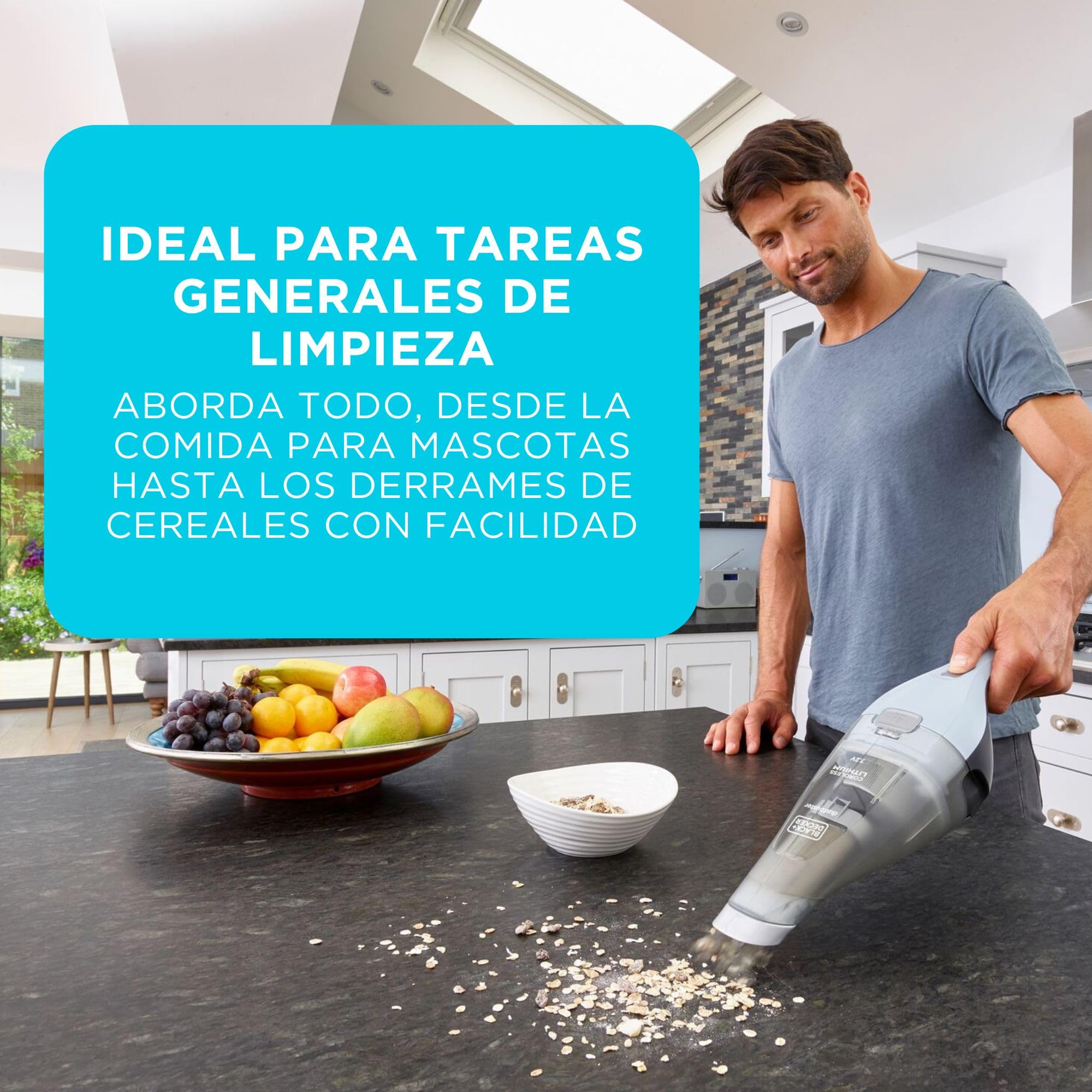 Black+Decker dustbuster 7.2V (Batería de 2.0Ah) Aspiradora de Mano Sin Cable, Morado, NVC215W-QW