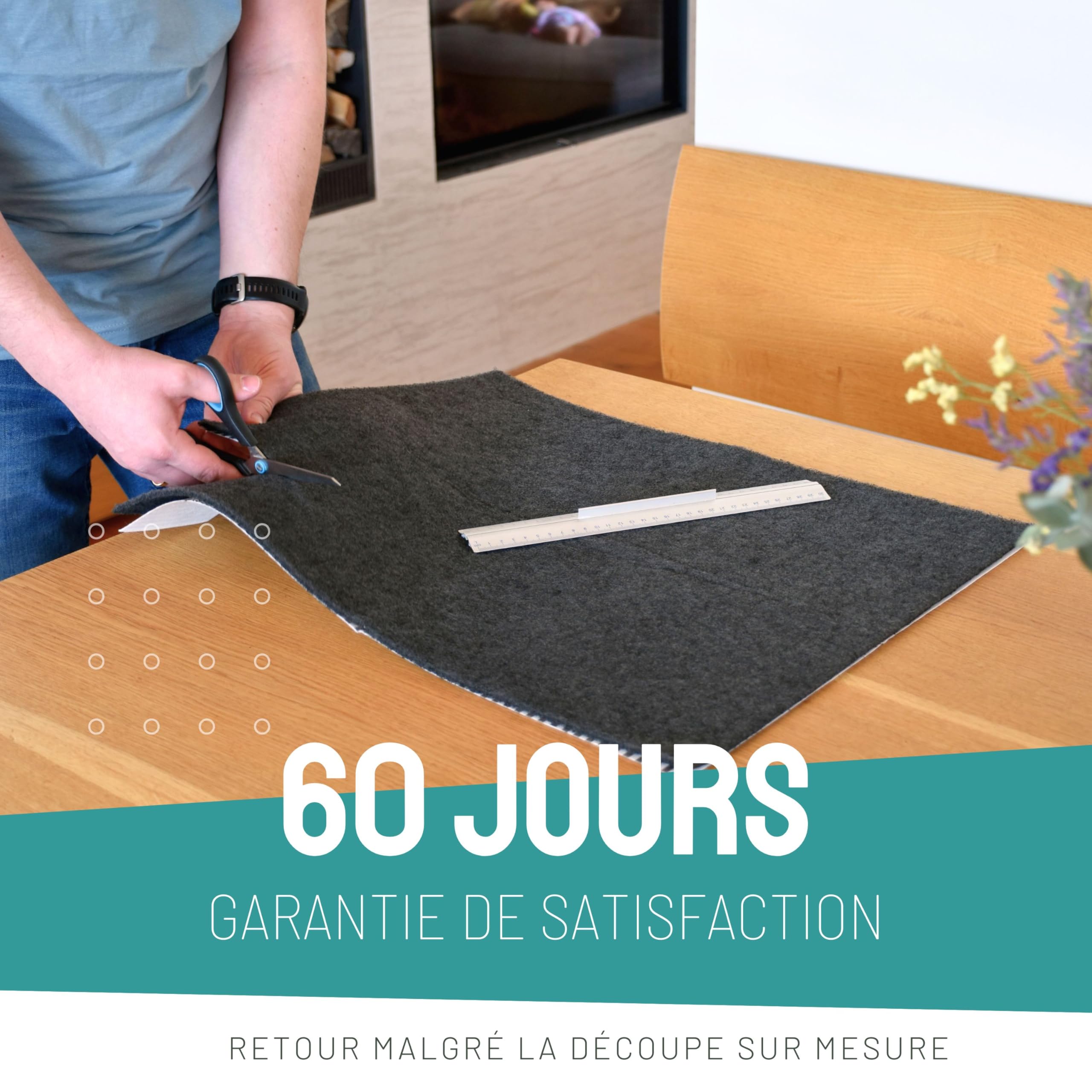 FilterBase® Filtre à charbon actif pour hotte aspirante | Lot de 2 | Filtre à graisse plat + filtre à charbon pour hotte aspirante | Tapis découpable 57x47 cm