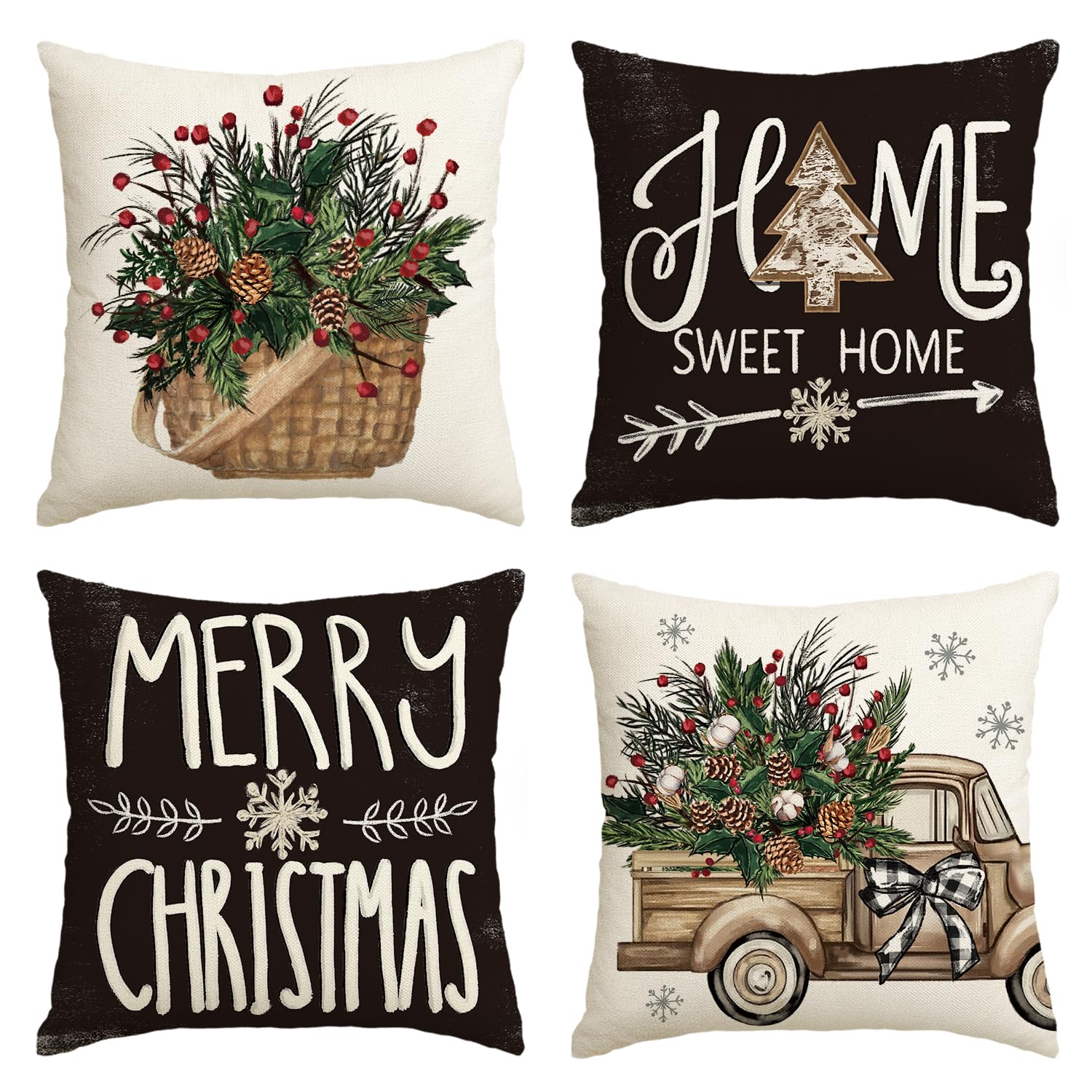 Housses de coussin de Noël lavables pour protéger et relooker le sofa