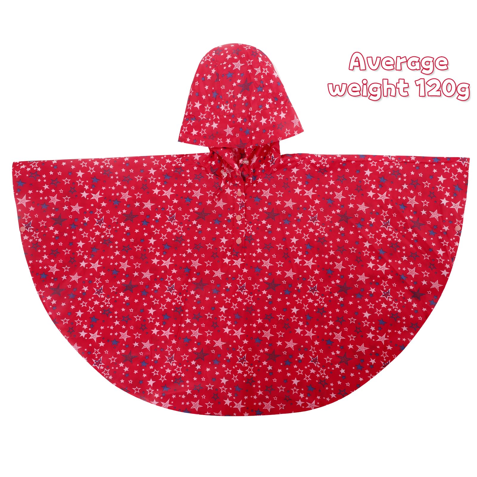 KAKU NANU Poncho Impermeable Chubasquero Niño Niña 3-14 Años Capa con Una Gran Capucha y Una Bolsa de Almacenamiento Amarillo Azul Rosa Rojo