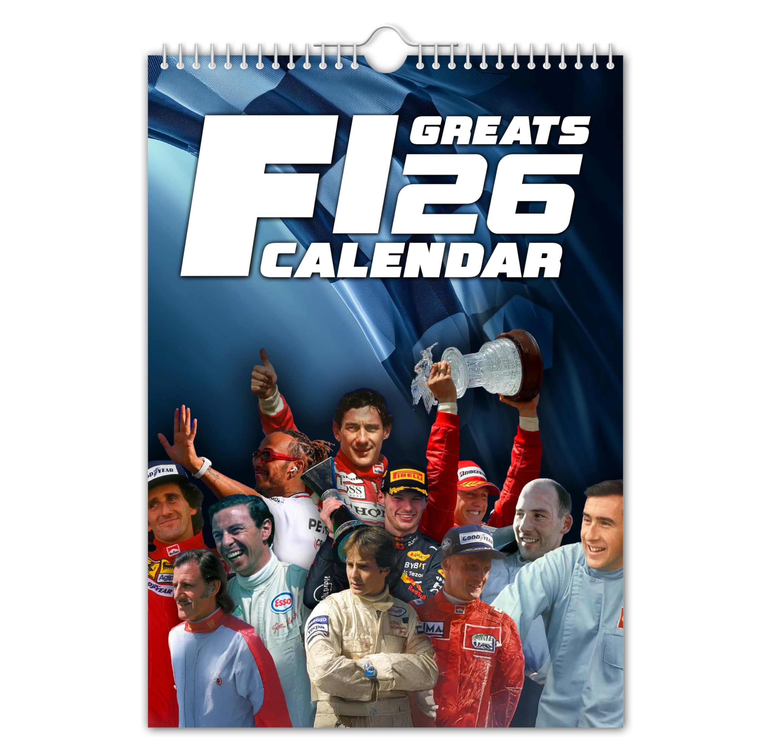 The Calendar King // F1 Greats - 2026 Wall Calendar (Full Colour, A4 Size)