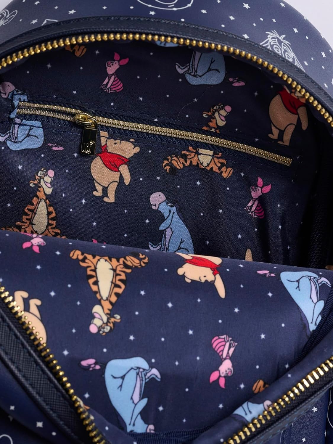 Loungefly Winnie the Pooh Navy Mini Backpack Handbag Constellation Print Double Strap Shoulder Bag - Image 3