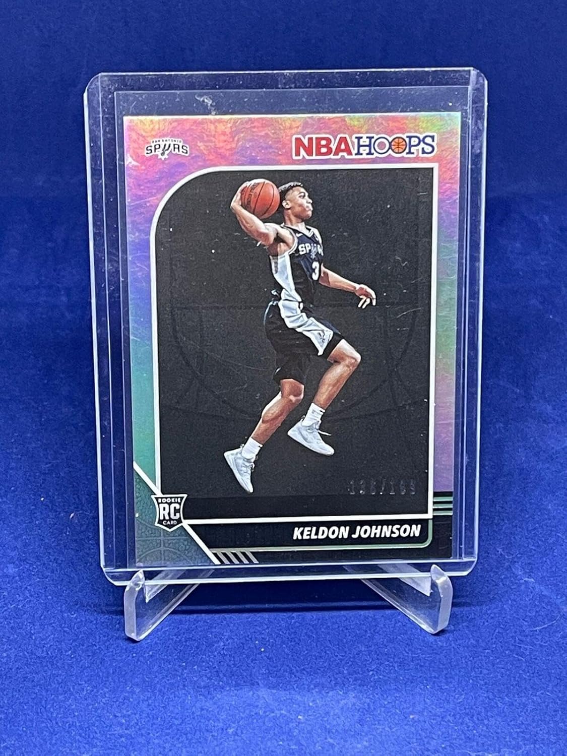 Keldon Johnson 2019-20 Panini Nba Hoops Silver Foil Rookie Rc #d 136/199 - Basketball Cards