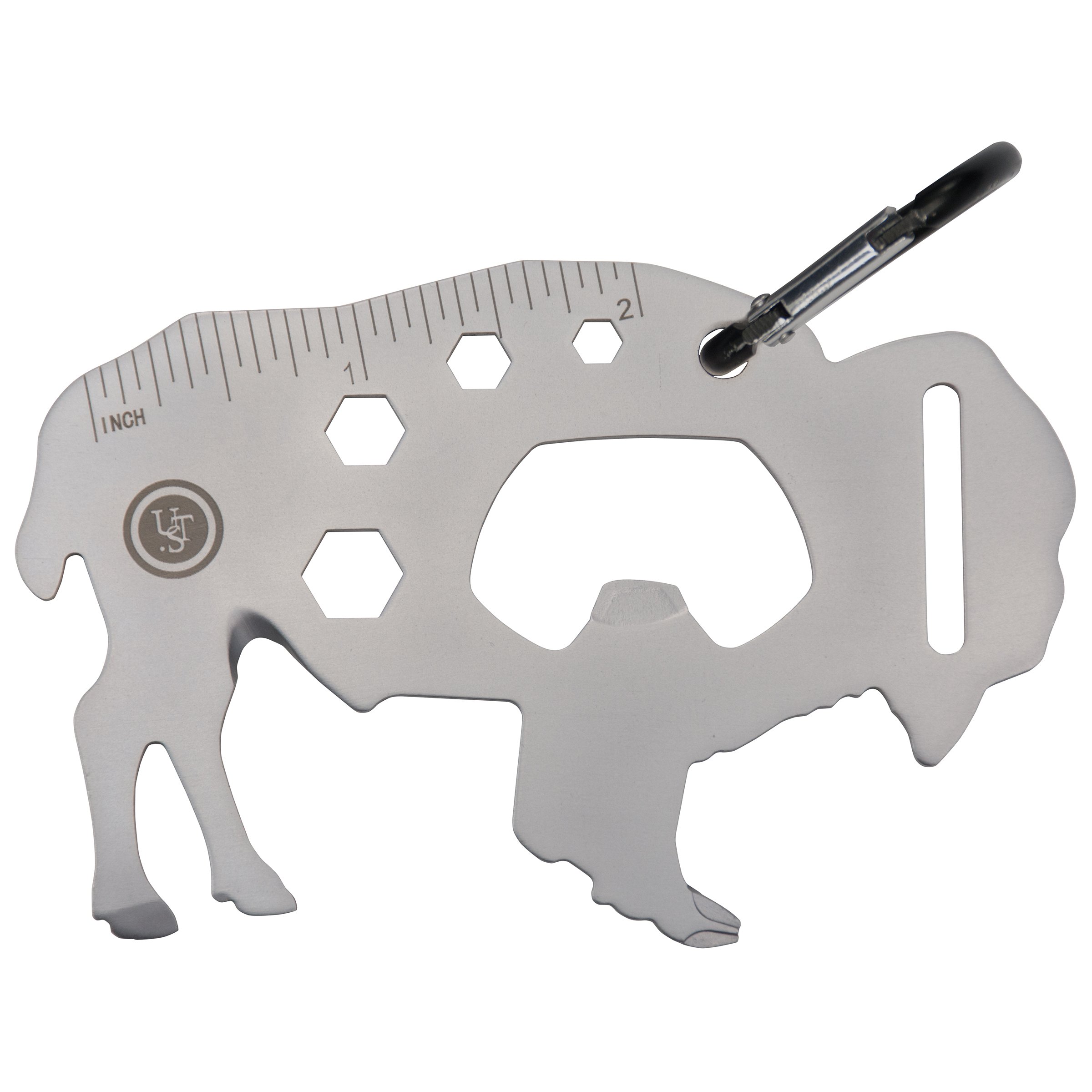 UST Tool-a-Long Multi-Tool Carabiners with Durable, Compact Stainless Steel Construction for Hiking, Kayaking, Camping, Travel and Outdoor Survival
