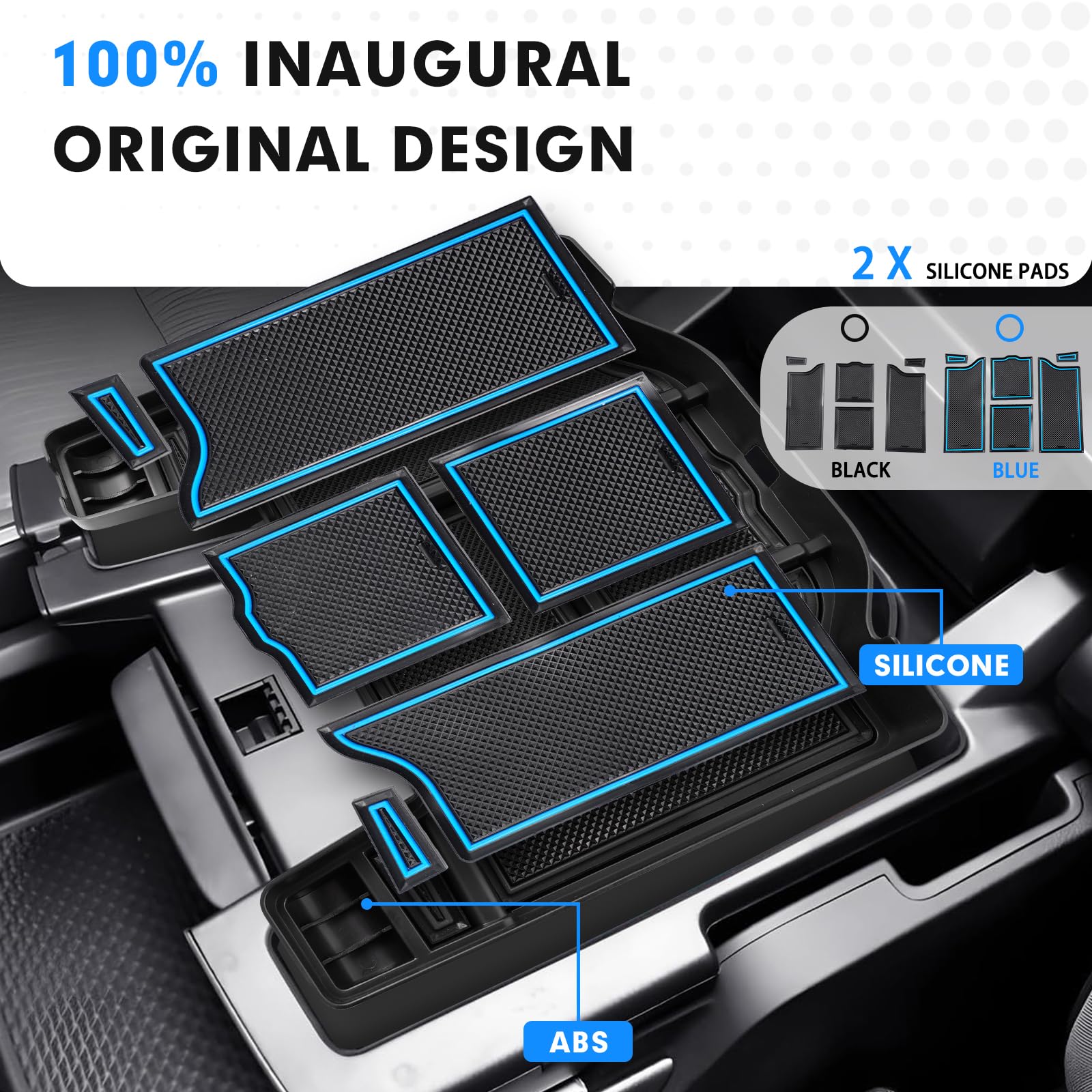 RMOURTEKK Center Console Organizer Tray For Dodge RAM 2019-2023 1500/2500/3500 - Full Size Without Coin Slot