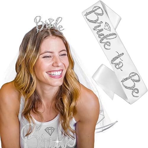 Miniatura 9 de Regalos de novia, banda de despedida de soltera, satén de grado nupcial, novia, novio, dama de honor, banda de dama de honor, suministros de