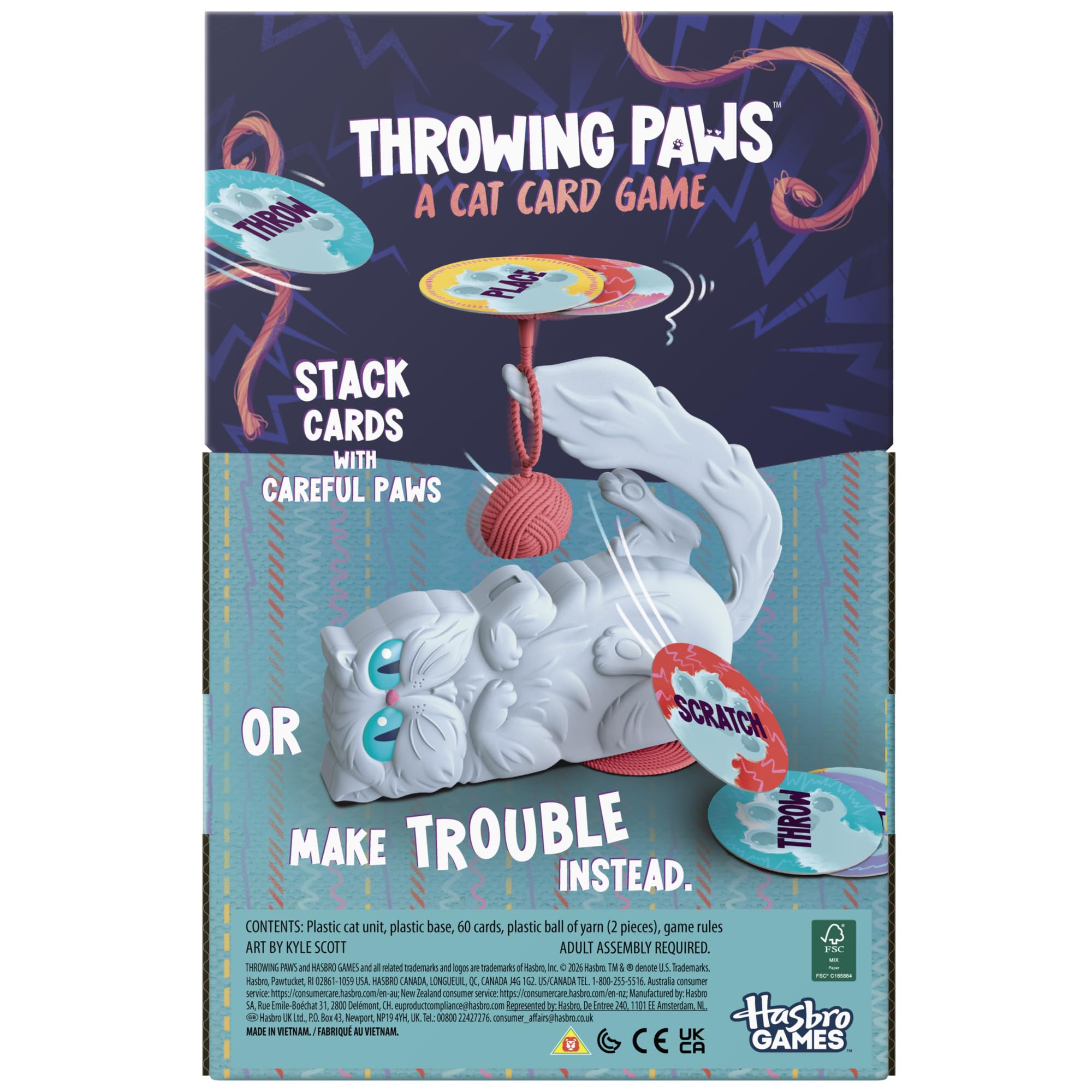 Throwing Paws: A Cat Card Game, Fun Skill and Action Card Games for Children Teens and Adults, Ages 8+, 3-6 Players - Image 2