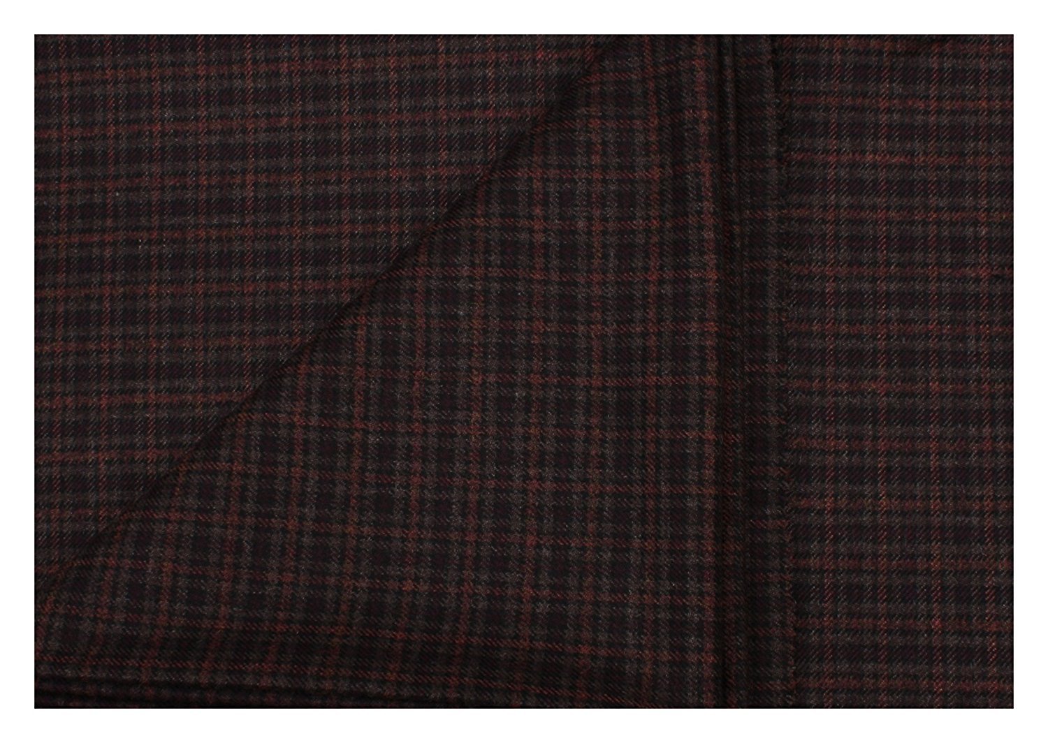 Un Stitch Blazer Fabric For Men and Women's ( 2.00 Meters ) (Dark Brown, 2.00 Mtr For Blazer)