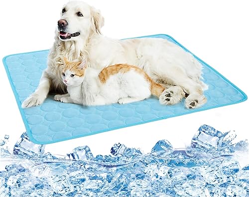 Tapete refrescante para perros, lavable, de seda helada, para perros, parte inferior impermeable, almohadilla para dormir de verano, manta de