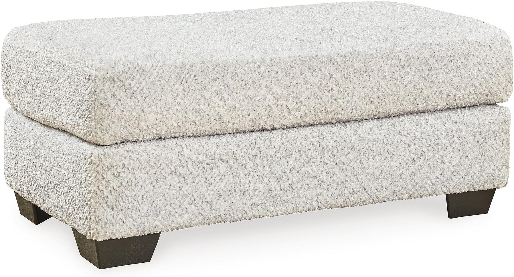 Signature Design by Ashley Brebryan Contemporary Ottoman, Light Gray & Cream