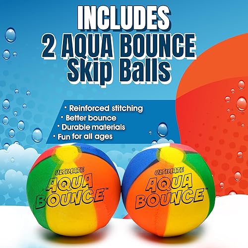 Miniatura 3 de Activ Life The Ultimate Larger 3 Size Skip Balls - Water Bouncing Ball, Beach Toys for Friends & Family, Pool Toys and Beach Must Have, Two Pack