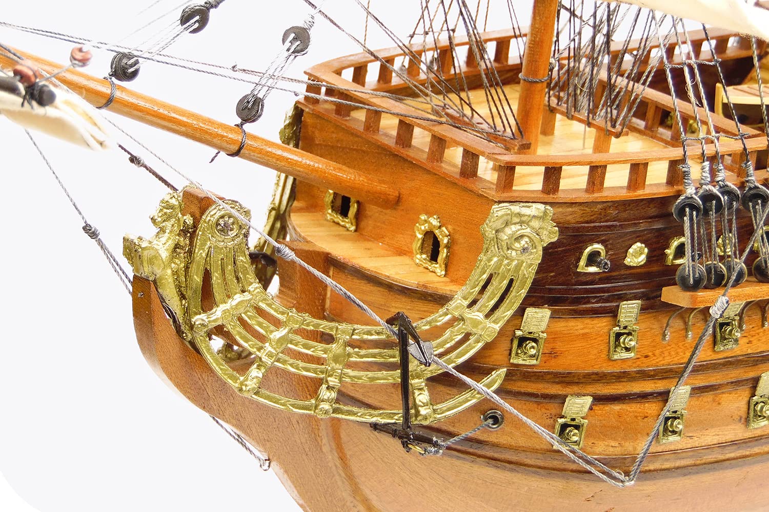 Schiffsmodell Soleil Royal │ Modellschiff │Segelschiff │ Premium-Modell │90cm Länge - 80cm Höhe (Soleil Royal)
