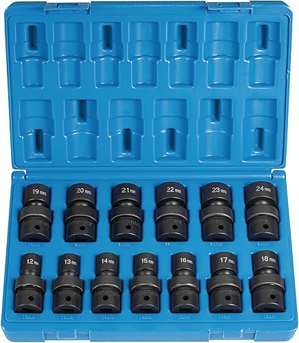 Grey Pneumatic (1313UM) - Juego de llaves métricas universales de 13 piezas de longitud estándar