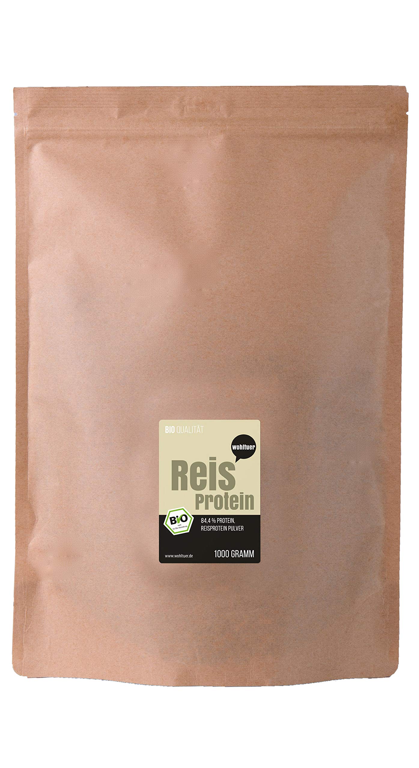 Bio Reisprotein 1000 g | Pflanzliche Proteinpulver | 84,4% Proteingehalt | Vegane Proteine