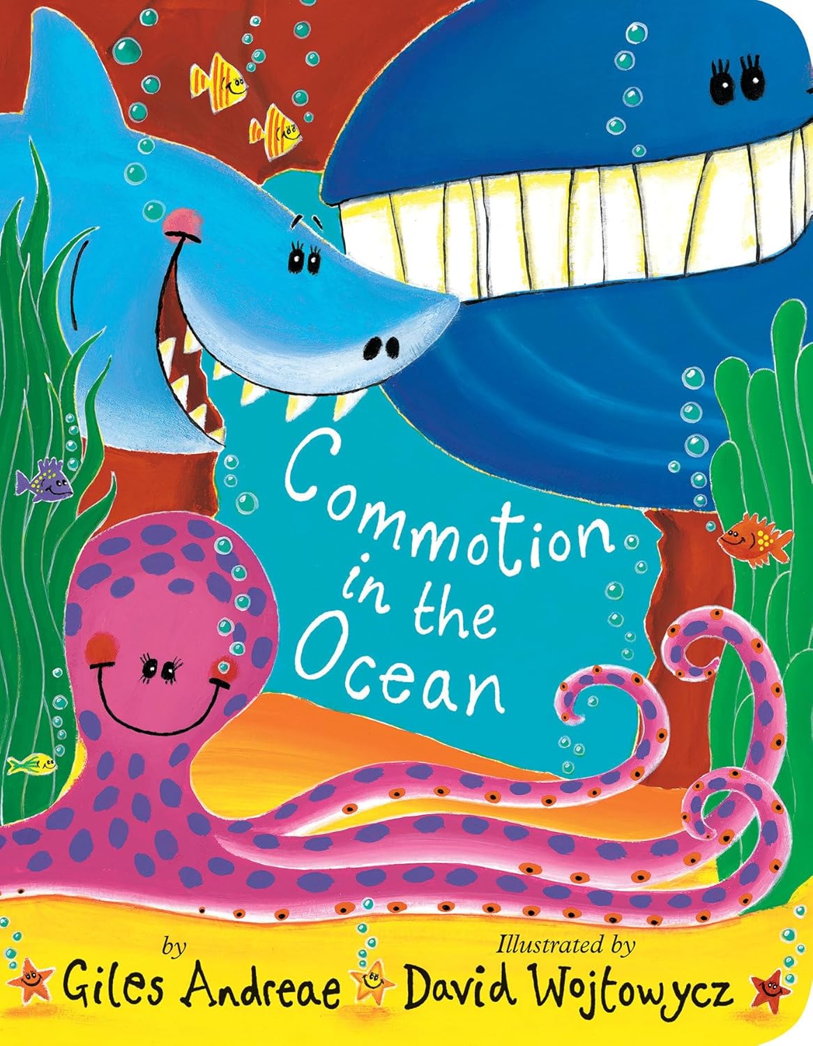 Commotion in the Ocean Board Book by Giles Andreae: Fun Rhyming Poems & Colorful Ocean Animals for Toddlers