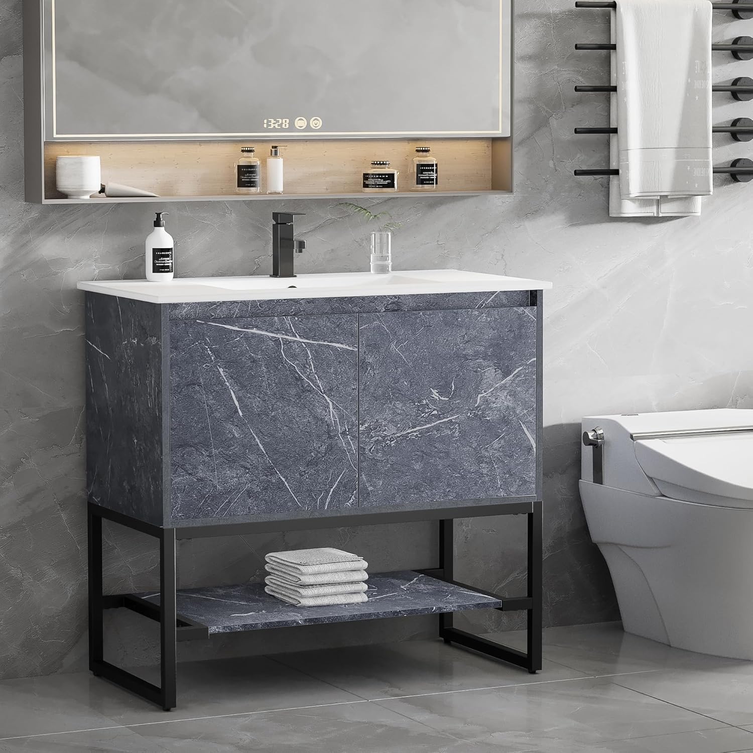 LUCKWIND 36" Bathroom Vanity with Sink Combo, Bathroom