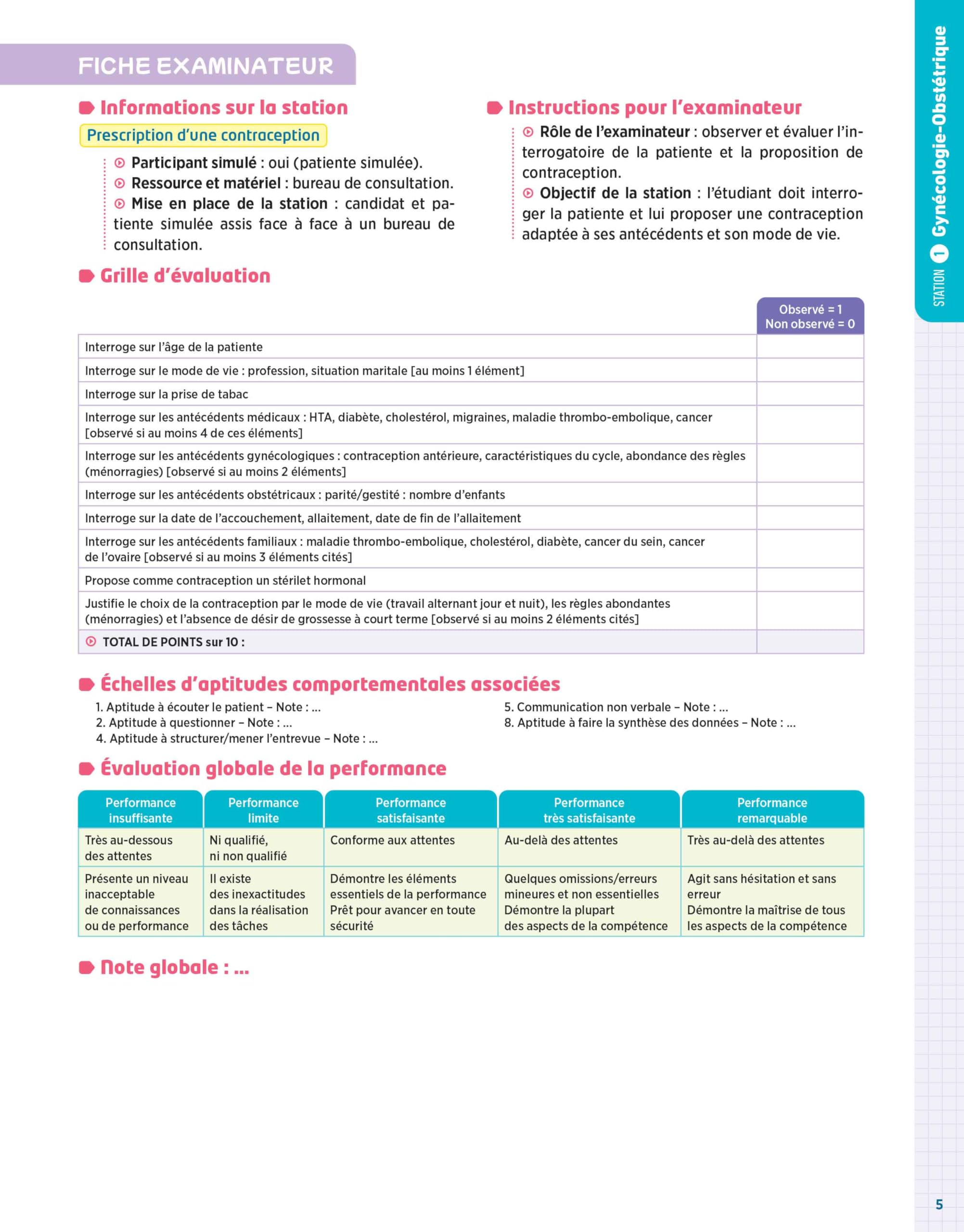 ECOS La compil' 3 - Gynécologie-Obstétrique/Médecine interne/Ophtalmologie/Orthopédie-Traumatologie