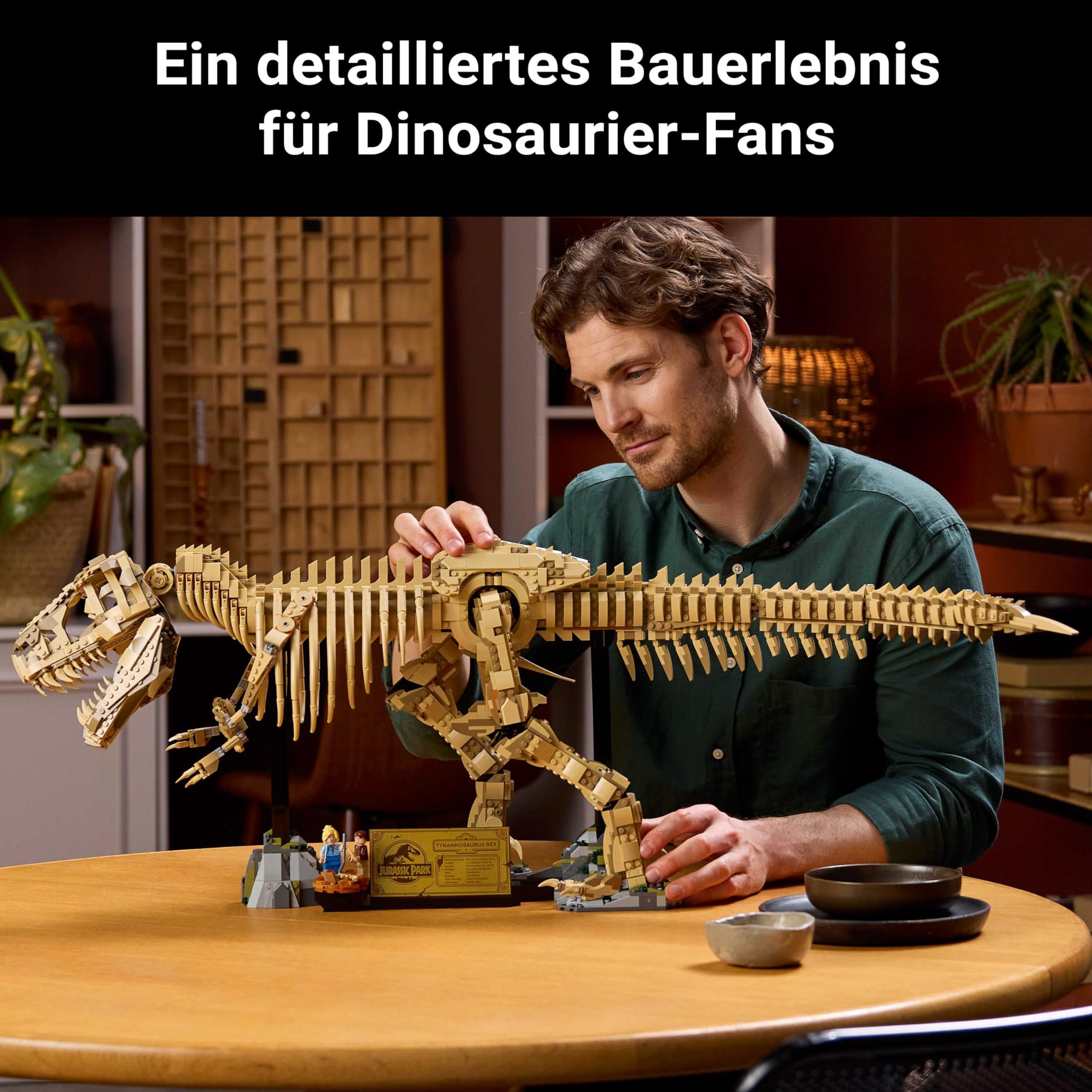 LEGO Tyrannosaurus Rex: Dinosaurier-Fossilien - LEGO T Rex Skelett Groß 76968, Modell im Maßstab 1:12 für Erwachsene, Dino Skelett Groß