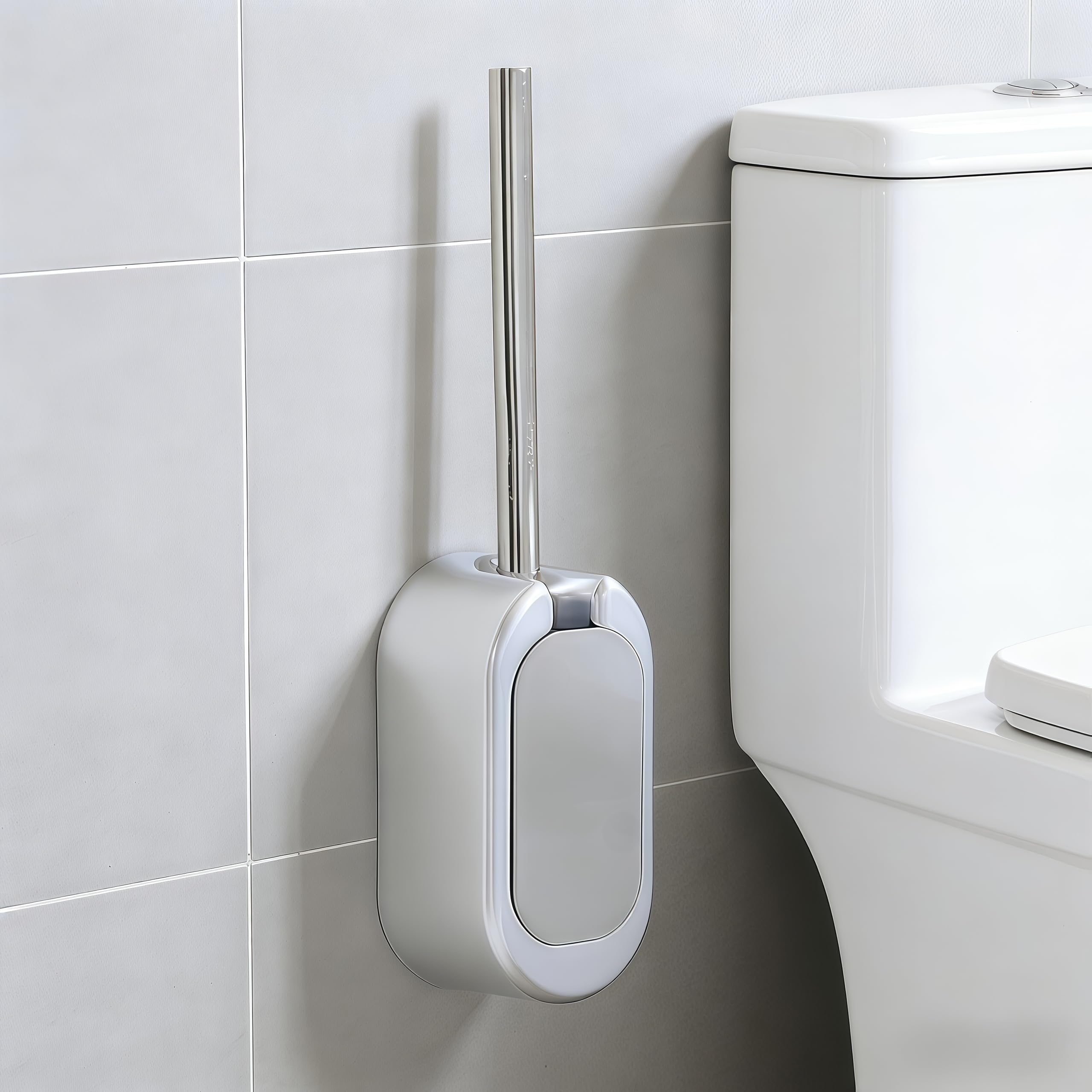 Set scopino for WC in ABS e acciaio inox