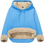 MAGCOMSEN Women's Sherpa Lined Hoodies Warm Fleece Thermal Sweatshirt Casual Winter Hooded Sweater with Pocket