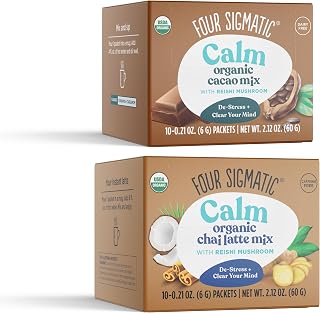 Calm Mushroom Cacao + Chai Latte Bundle | Organic Instant Cacao with Reishi to Support Calm, and Organic Instant Chai Latte with Turkey Tail, Reishi Mushrooms & Coconut Milk Powder