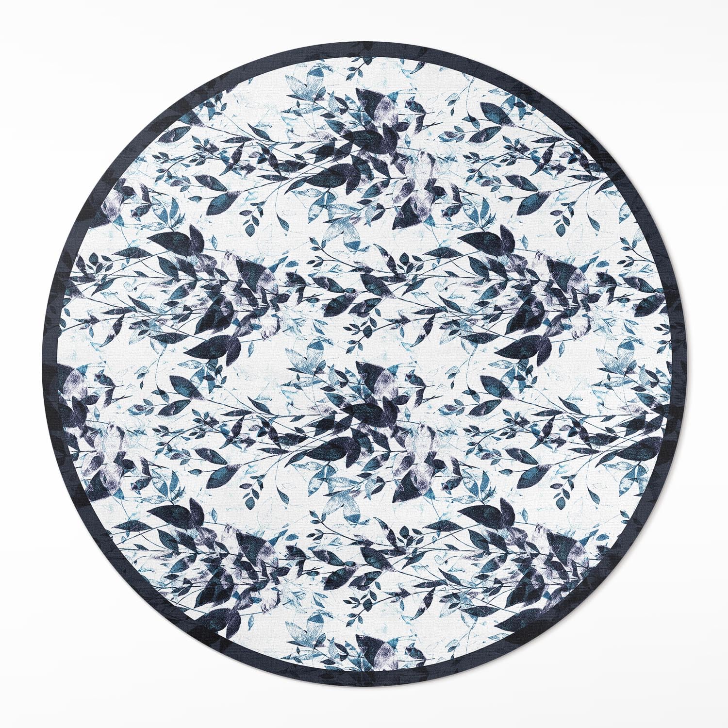 Tapis vinyle maison déco rond salon chambre durable élégant PVC