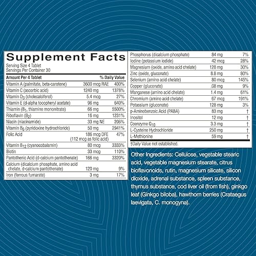 Miniatura 7 de Nature's Sunshine Mega-Chel, 120 tabletas, vitamina completa con potentes antioxidantes, hierbas, vitaminas, minerales y aminoácidos que apoyan el