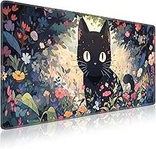 Mauspad XXL Gaming Mauspad 900x400mm - Schreibtischunterlage & Großes Maus Pad Vernähte Kanten und Wasserabweisend - Katze Mousepad für Gamer & Büro & PC Mouse Mat