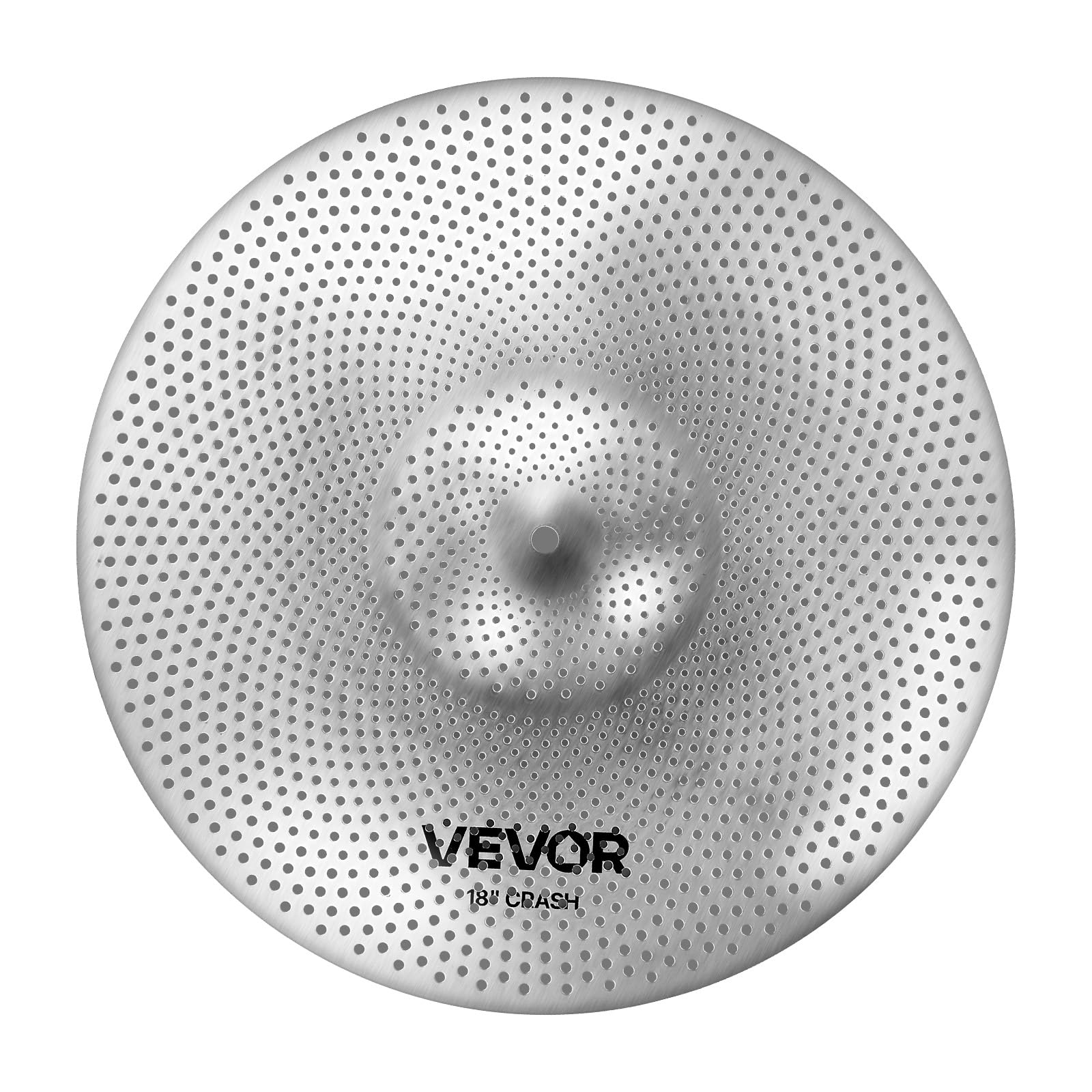 VEVOR Pacchetto Piatti Batteria, 4 Pezzi Silenziosi Lega, Hi-Hat 350 mm, Crash 400 e 455 mm, Ride 505 mm, Bacchette e Borsa, Rame Lucido