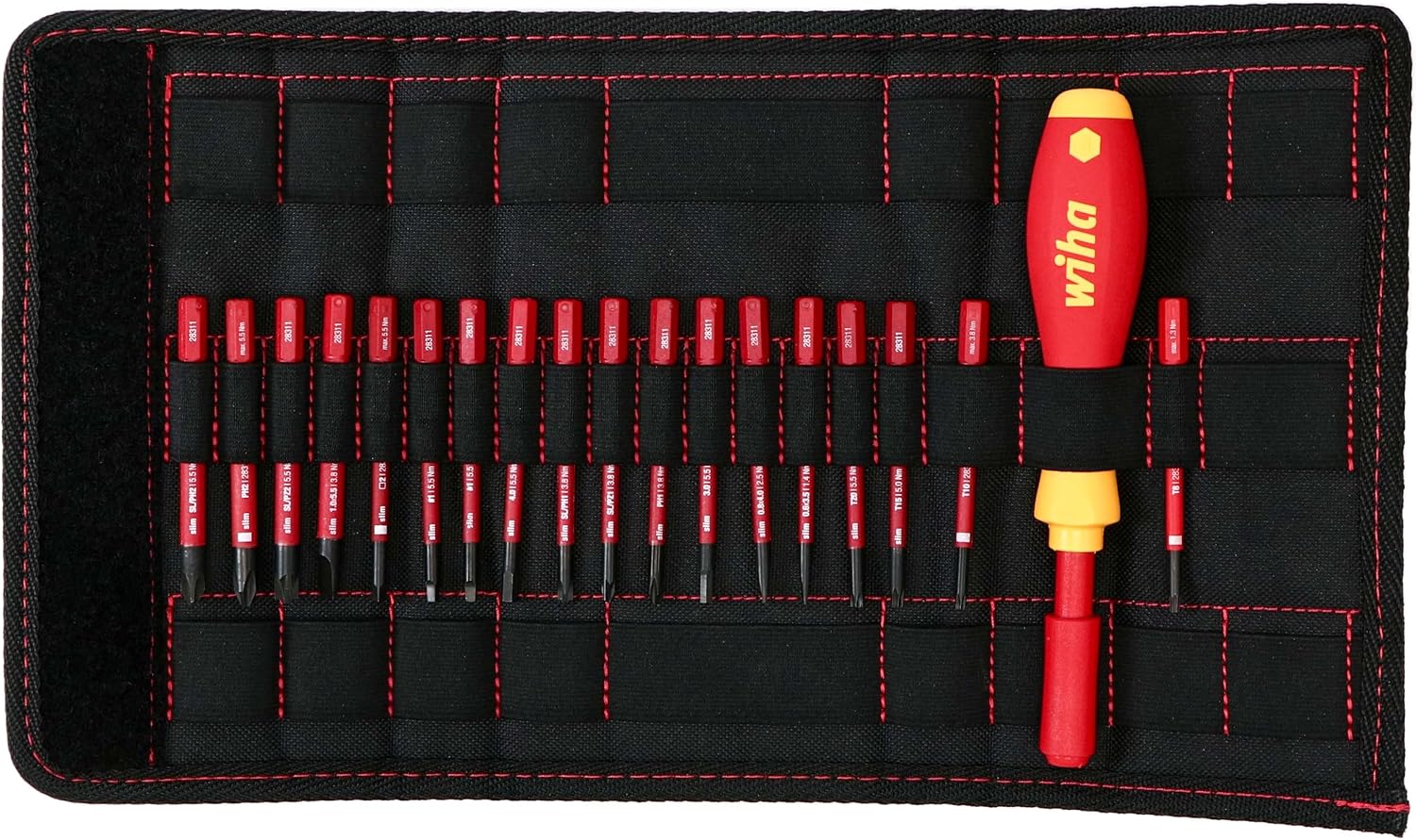 Wiha 28398 19 Piece Insulated SoftFinish SlimLine Blade Set