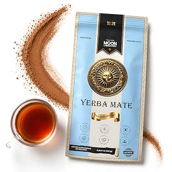 Premium Quality Yerba Mate Instant Tea Powder 100% Pure 101 Extract for Clean Energy, Focus, Metabolism & Heart Health. Antioxidant-rich, Vegan, Non-GMO, Unroasted & Unflavored. 150g 60 servings