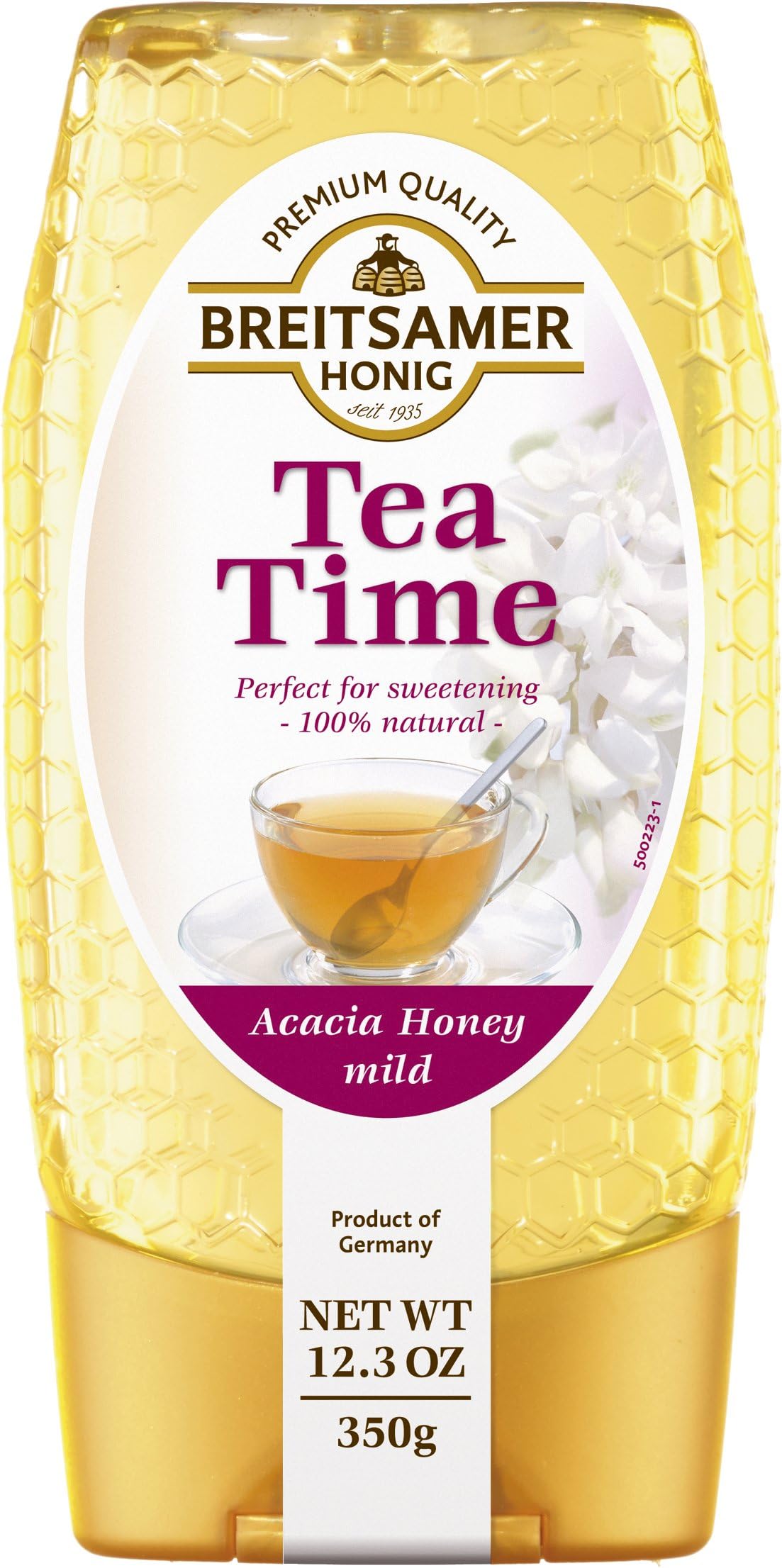 Tea Time Acacia Honey in Squeeze Bottle, 12.35 Ounce