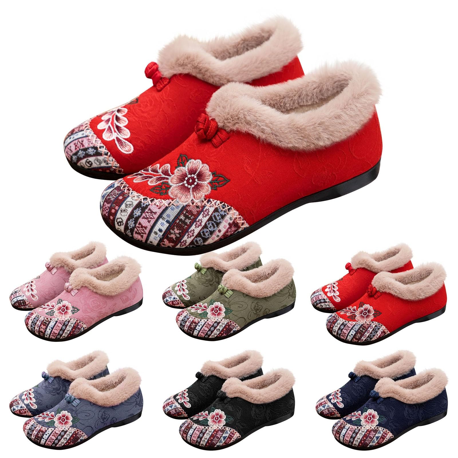 Zapatillas Mujer Invierno Cerrado 35-43 Eu, Pantuflas Con Forro